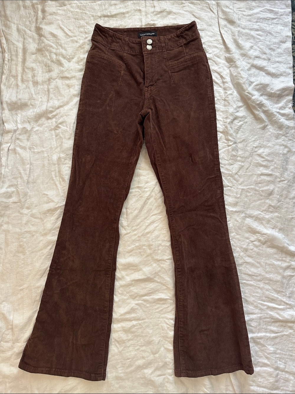 Corduroy Flare Jeans in Brown by Lucky Brand